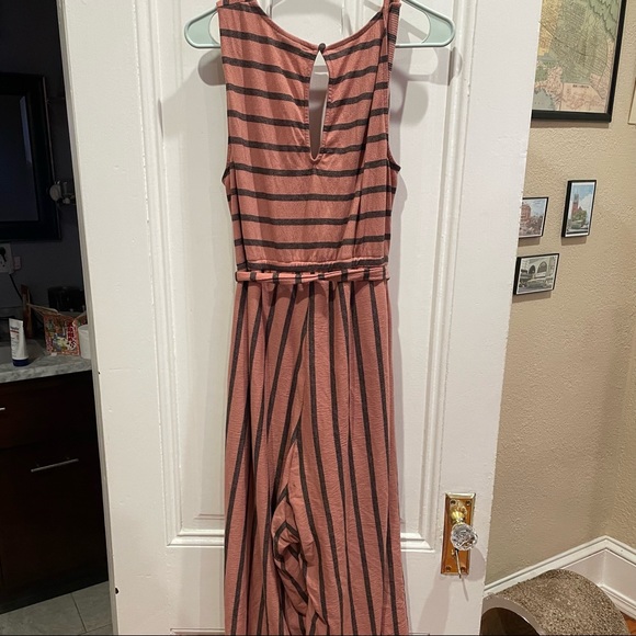 Torrid pink striped jumpsuit with pockets! - Picture 3 of 3